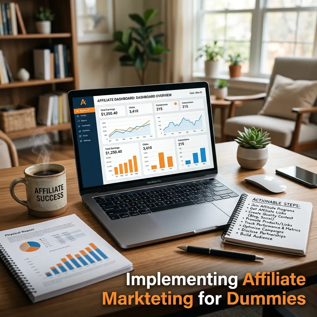 Actionable Steps Implementing affiliate marketing for dummies